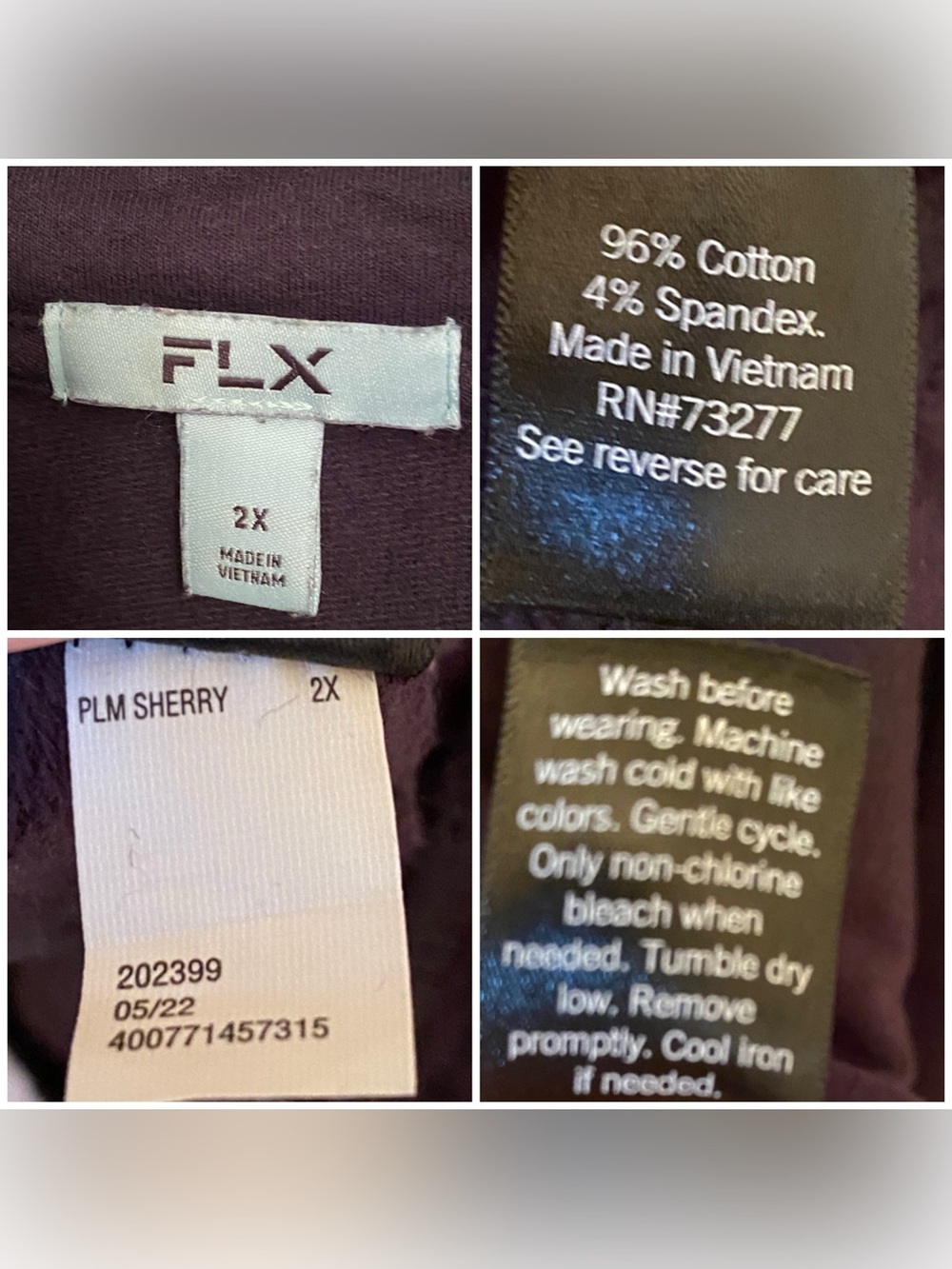 FLX Women’s Cropped Square Fit 1/2 Zip Mockneck Sweatshirt - 2X - Picture 13 of 13
